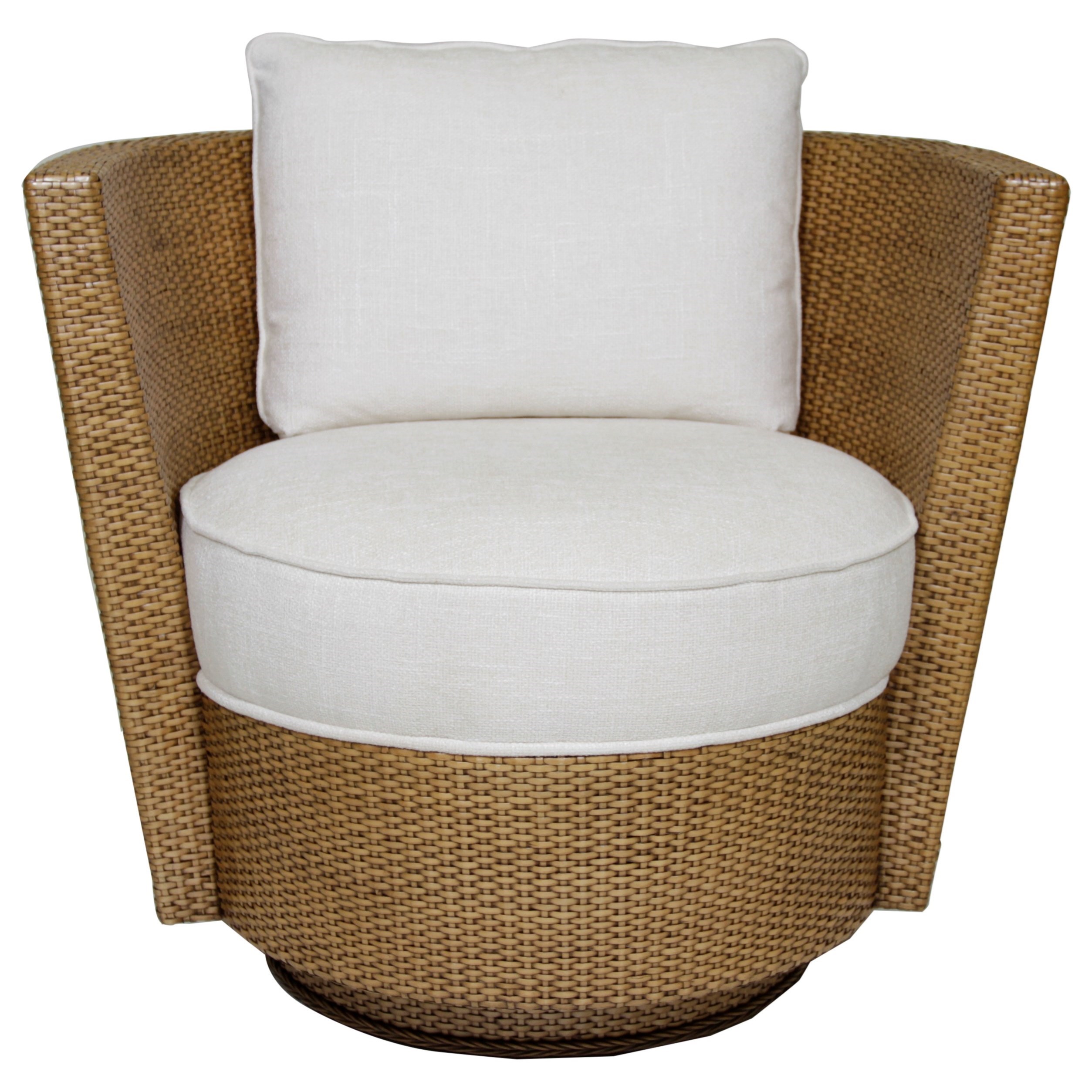 Foster swivel sales wicker chair
